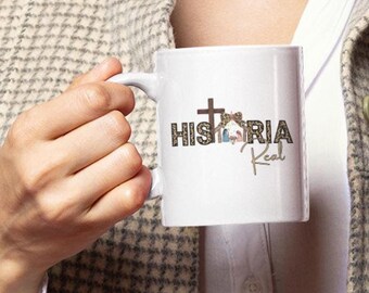 Historia Tazza da caffè cristiana spagnola, regalo religioso da 11 once