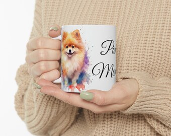 Pomeranian "Pom Mom" Ceramic Mug, 11oz