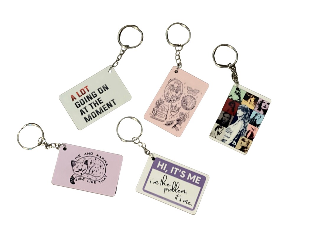 Taylor Swift Themed Keychain Keychains Swiftie Swiftie Etsy