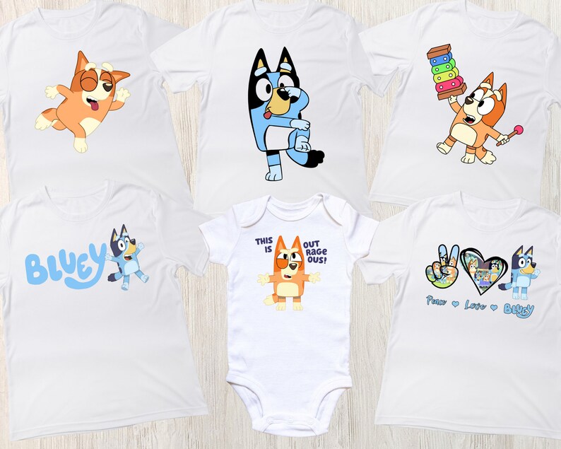 Bluey Shirts and Onesies Infant Bodysuits Bluey Fans Etsy