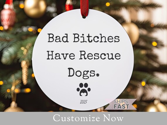 Personalized Rescue Dog Mom Ornament For Dog Foster Mom Gift For Rescue Mom Of Dog Keepsake Dog Rescuer Ornament Dog Adoption Day Ornament