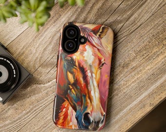Horse Phone Case Equestrian iPhone Case Horse Lover Gift Western Cowgirl Phone Case Colorful Horse Art Equine Gift for Horse Girl