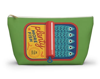 Sardinendose mit Druckknopf, Retro-Sardinen-Kosmetiktasche, Reise-Make-up-Mini-Geldbeutel, verzinntes Fisch-Accessoire, Sardine-Zip-Clutch, Geldbörse