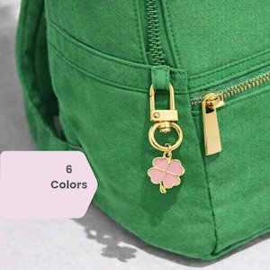 Four Leaf Clover Charm for Bag Keychain Clover Purse Charm Cute Backpack Charm Gift Good Luck Keychain Accessory