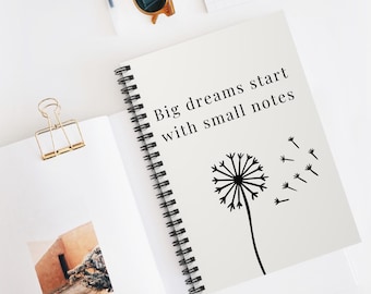 Inspirational Journal Spiral Notebook Motivational Notebook Lined Journal Positive Affirmation Gift Student Teacher Gift