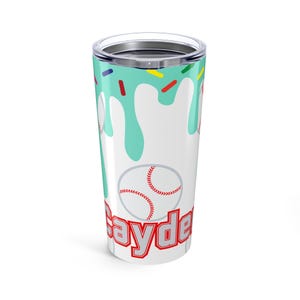 Personalized Baseball Tumbler, Perfect Gift for Sports Lovers, Insulated Drinkware, Birthday, Team Events, and Summer BBQs