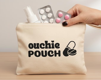 First Aid Bag Funny Medical Pouch Gift Ouchie Nurse Pouch Travel Medicine Bag Emergency Kit Cosmetic Zipper Pouch