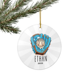 Personalized Baseball Ornament, Custom Sports Decoration, Unique Gift for Athletes, Holiday Keepsake, Sports Fan Decor