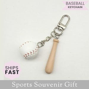 Baseball Keychain Sports, Mini Keychain Baseball Mom Gift, Coach Appreciation, Sports Team Favor, Sports Bag Charm, Sports Souvenir Gifts