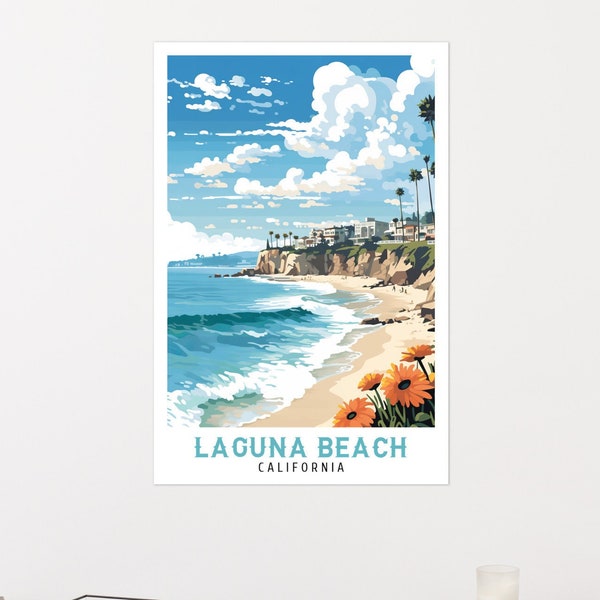 Laguna Beach, California Vintage Travel Poster Print | Wall Art | Gift Idea | Home Decor | Anniversary | Birthday