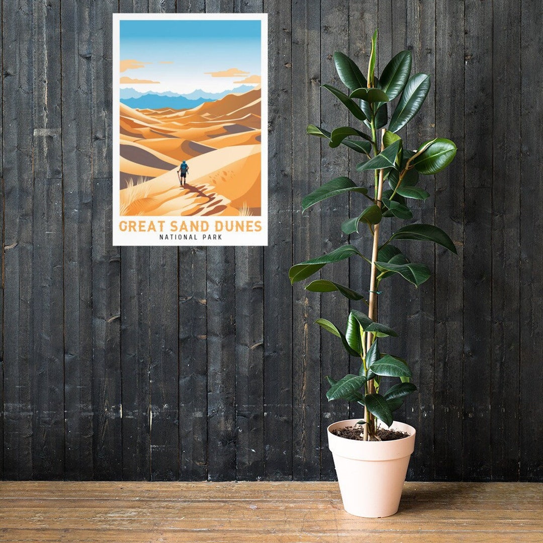 Great Sand Dunes National Park Vintage Travel Poster Print Wall Art ...