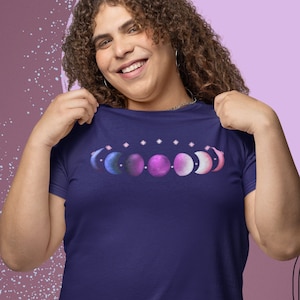 Not Just a Phase Genderfluid Pride Moon Phases Shirt, Pride Flag LGBTQ T-shirt, Subtle Transgender Pride Month Outfits, Cute Queer Pride Tee
