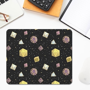 D20 Nonbinary Pride DnD Dice Mouse Pad, Dungeons and Dragons Geek Nerd NB Gift, LGBTQ Pride Flag Office Desk, Cute Colorful Enby RPG Gamer