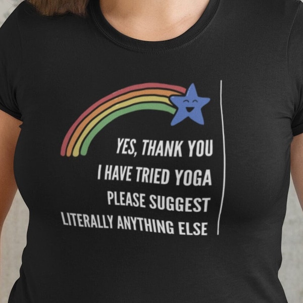 Yes Thank you I Have Tried Yoga Funny Chronic Illness Shirt, Ehlers Danlos Flare Day Shirt, Disability Spoonie Gift, Funny Chronic Pain Tee