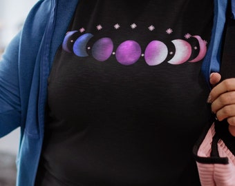 Not Just a Phase Genderfluid Pride Moon Phases Shirt, Pride Flag LGBTQ T-shirt, Subtle Transgender Pride Month Outfits, Cute Queer Pride Tee