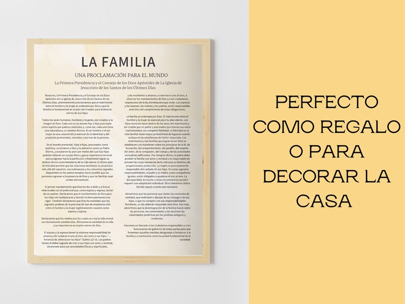 La Familia, una Proclamación Para el Mundo. Imprimible SUD/LDS - Etsy