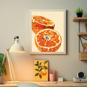 orange disco ball,funky wall art,disco ball wall art,orange decor,orange wall art,retro poster prints,orange disco print,preppy disco decor,retro kitchen decor,mirror ball art,bar cart prints,sparkle disco fruit print,glam wall art,trendy dorm decor
