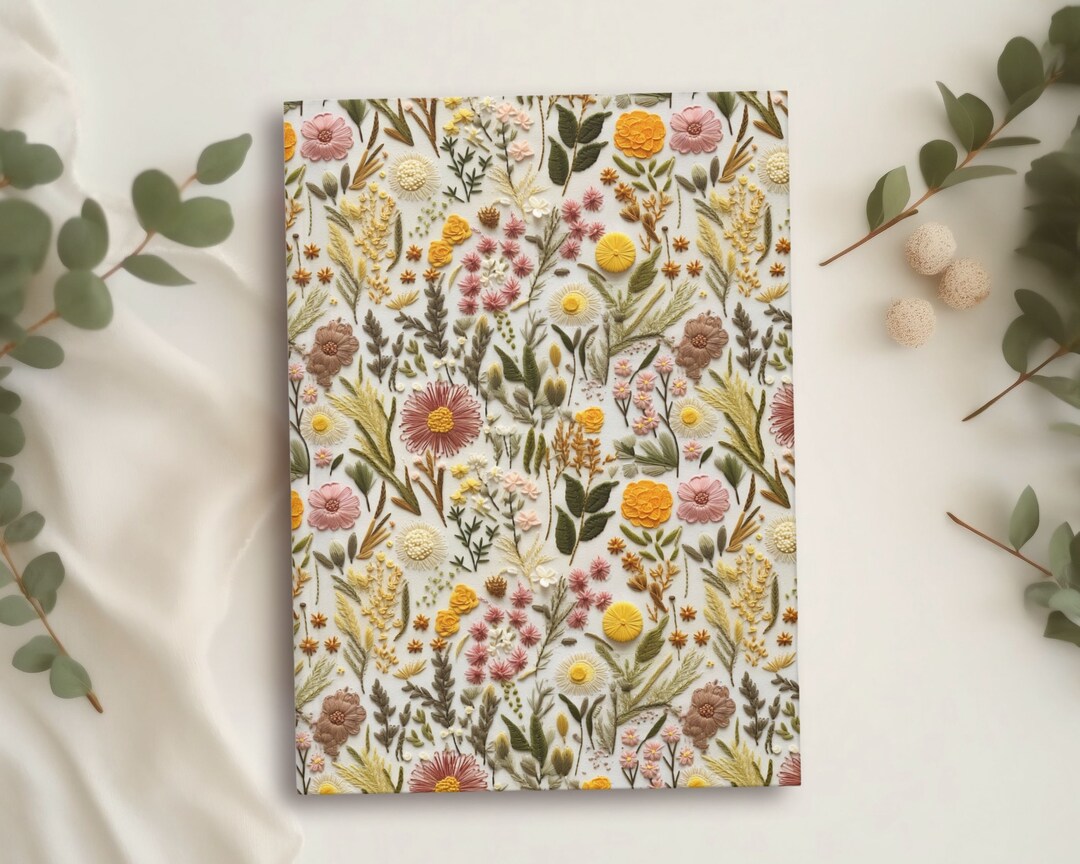 Whimsy Notebook Deco Whimsy Wildflower Journal | Vintage Cottagecore Flowers Pretty Notebook ...