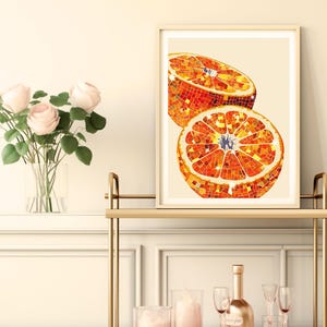 orange disco ball,funky wall art,disco ball wall art,orange decor,orange wall art,retro poster prints,orange disco print,preppy disco decor,retro kitchen decor,mirror ball art,bar cart prints,sparkle disco fruit print,glam wall art,trendy dorm decor