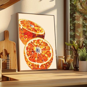 orange disco ball,funky wall art,disco ball wall art,orange decor,orange wall art,retro poster prints,orange disco print,preppy disco decor,retro kitchen decor,mirror ball art,bar cart prints,sparkle disco fruit print,glam wall art,trendy dorm decor