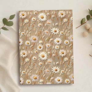 Daisy Meadow Wildflower Journal | Boho Cottagecore Daisies Flowers Pretty Notebook, Cute  Unique Floral Gifts, Hardcover Blank Lined Book