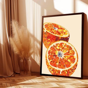 orange disco ball,funky wall art,disco ball wall art,orange decor,orange wall art,retro poster prints,orange disco print,preppy disco decor,retro kitchen decor,mirror ball art,bar cart prints,sparkle disco fruit print,glam wall art,trendy dorm decor