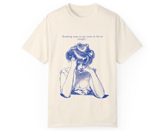 Camiseta parodia de noticias de última hora: camiseta vintage sarcástica de estilo eduardiano, ropa informal, comodidad para el día a día, regalo del Día de los Inocentes.