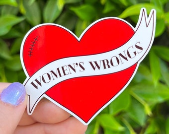 Women's Wrongs Heart Tattoo Sticker (Glossy Water Resistant)