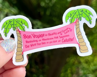 Bon Voyage to Reality Banner Sticker wasserfest matt (2 Größen)
