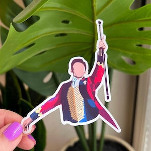 Musical Ringmaster Waterproof Matte Sticker for Water Bottles, Laptops, Kindle Etc