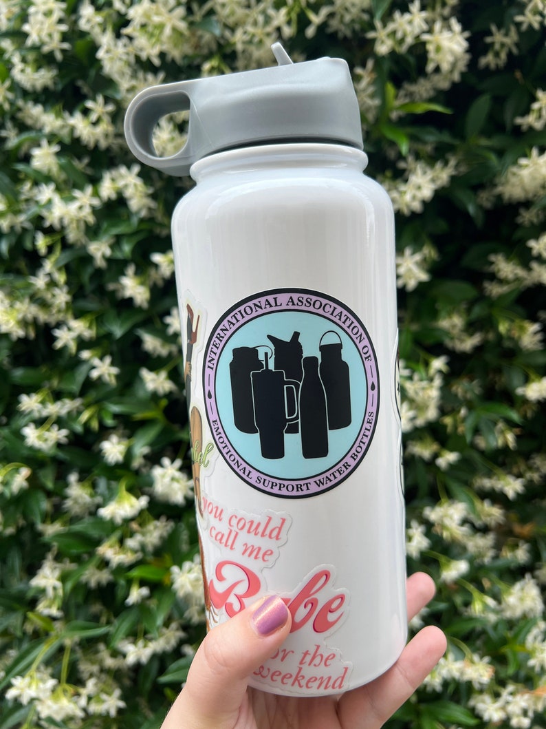 Emotional Support Water Bottle Sticker matte Waterproof Etsy