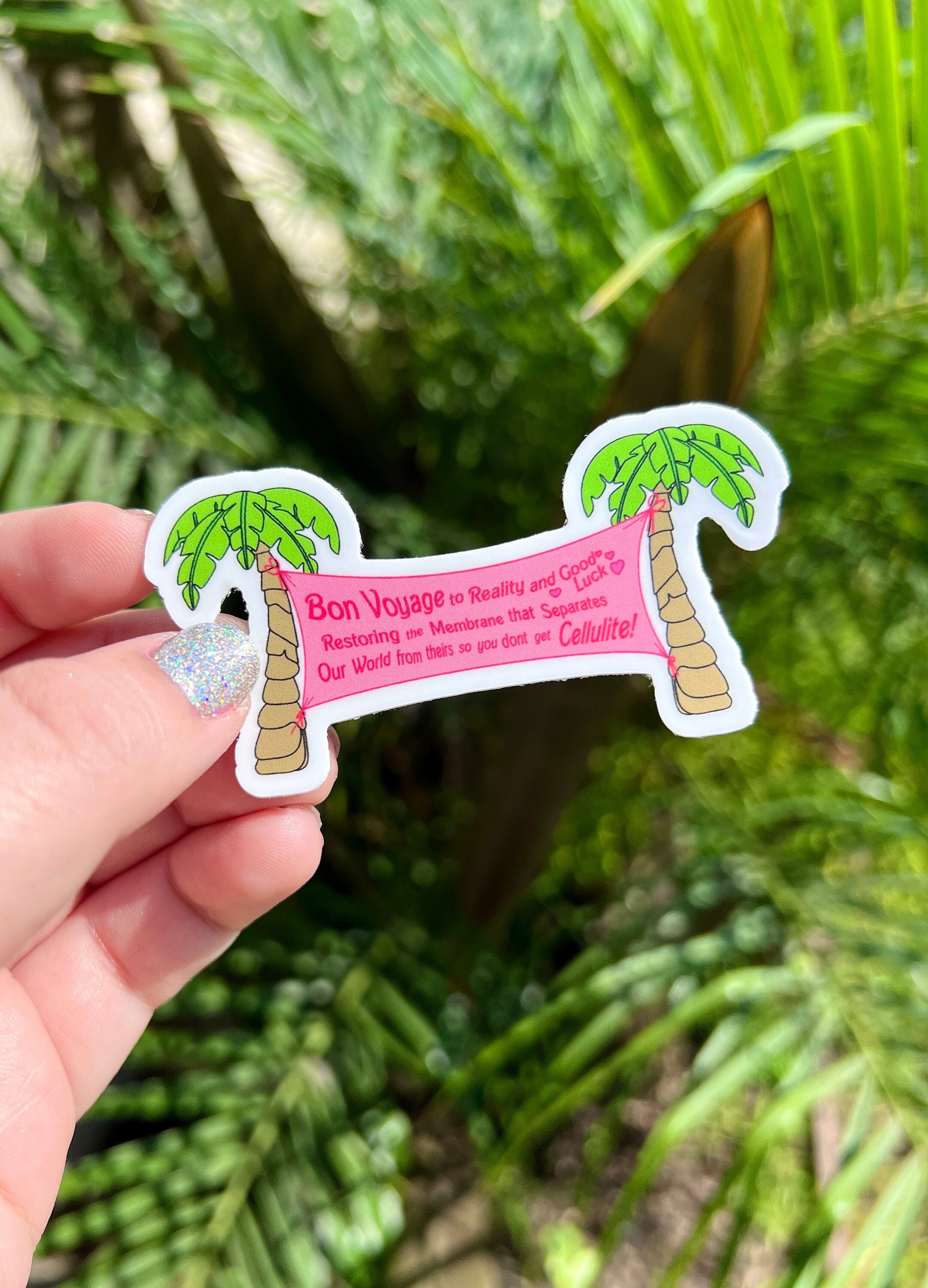Bon Voyage to Reality Banner Sticker Waterproof Matte 2 - Etsy