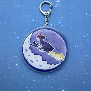 Kiki and Jiji Charm - 3&quot; (76.2 mm) Studio Ghibli Keychain