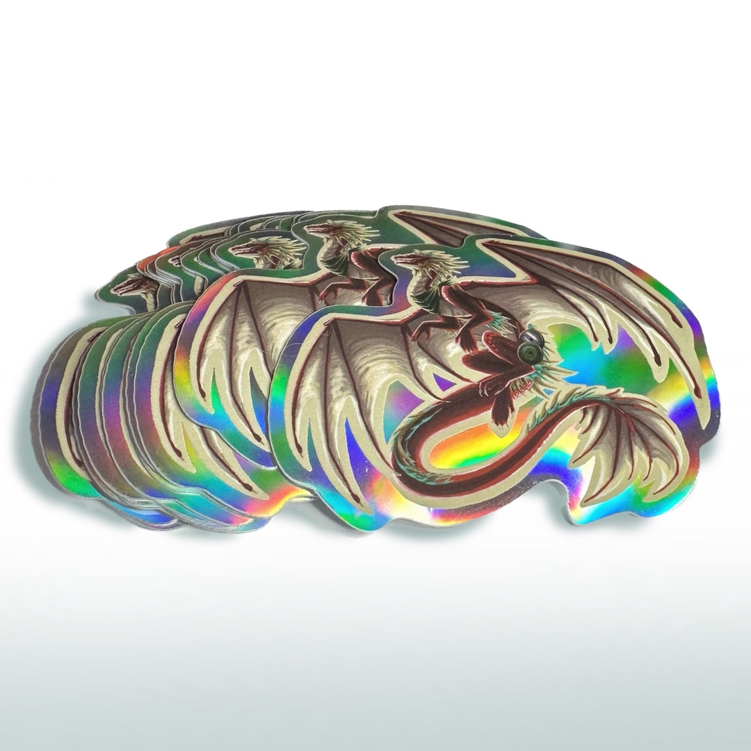 Tommyinnit Dragon Sticker 3 76.2 Mm Dream SMP Holographic Sticker Etsy