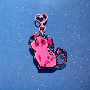 Cute Hell Pig Charm - 3&quot; (76.2 mm) HH Keychain