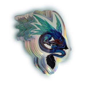 Mushroom Dragon Sticker - 3&quot; (76.2 mm) DSMP Holographic Sticker