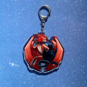 Owl & Cat Dragon Charm - 3&quot; (76.2 mm) HTTYD Keychain