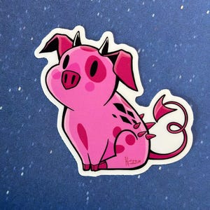 Cute Hell Pig Sticker - 3&quot; (76.2 mm) HH Sticker