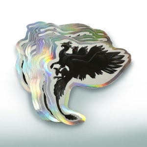 Feathered Dragon Sticker - 3&quot; (76.2 mm) DSMP Holographic Sticker