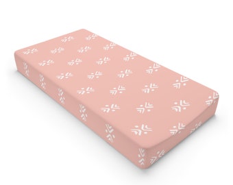 Baby Changing Pad Cover Pink Boho