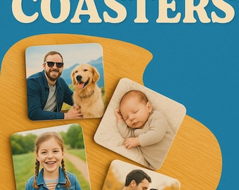 Podkładki ze zdjęciami, Podkładki niestandardowe, Podkładki spersonalizowane, Podkładki, Podkładki spersonalizowane, Zestaw podkładek ze zdjęciami