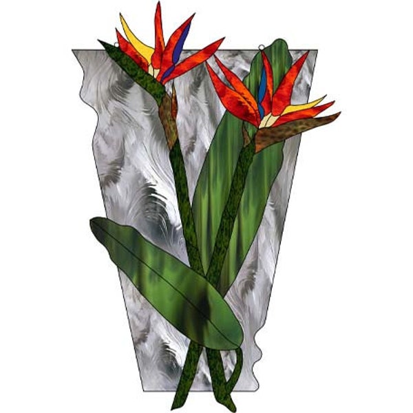 Bird of Paradise Stained Glass Pattern - Etsy