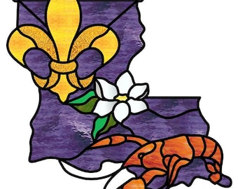 Patrón de vidrieras de Luisiana