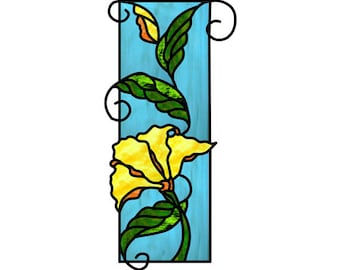 Blumen-Blüte Digital Glasmalerei-Muster