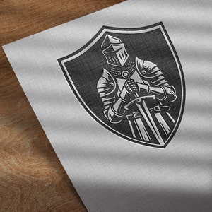Medieval Knight Silhouette Cut Files | Medieval Knight Shield Vector Silhouette, Cameo, Cricut SVG, PNG, Dxf, Ai, Instant Download Laser image 8