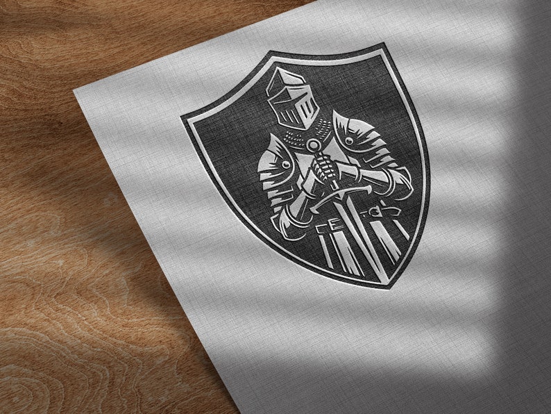 Medieval Knight Silhouette Cut Files | Medieval Knight Shield Vector Silhouette, Cameo, Cricut SVG, PNG, Dxf, Ai, Instant Download Laser image 8