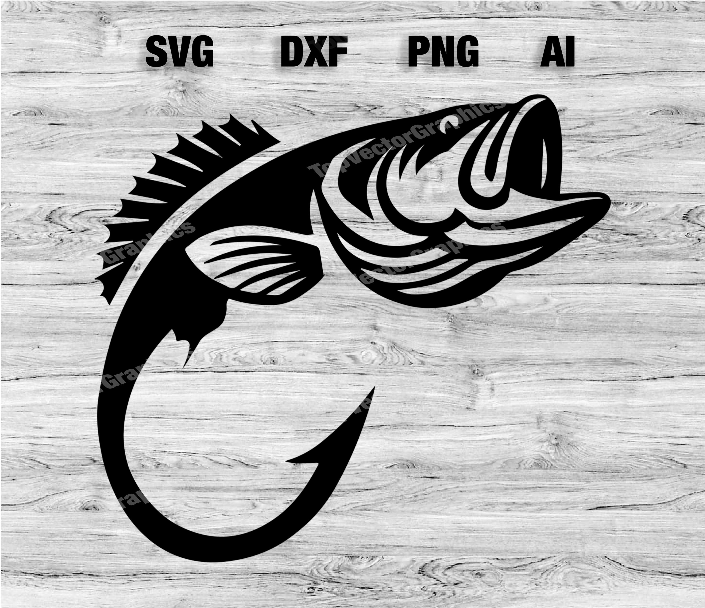 bass fish hook svg Fishing Hook, Cut File For Cricut Silhouette EPS PNG – Creativedesignmaker Bass Fishing SVG Fishing Rod