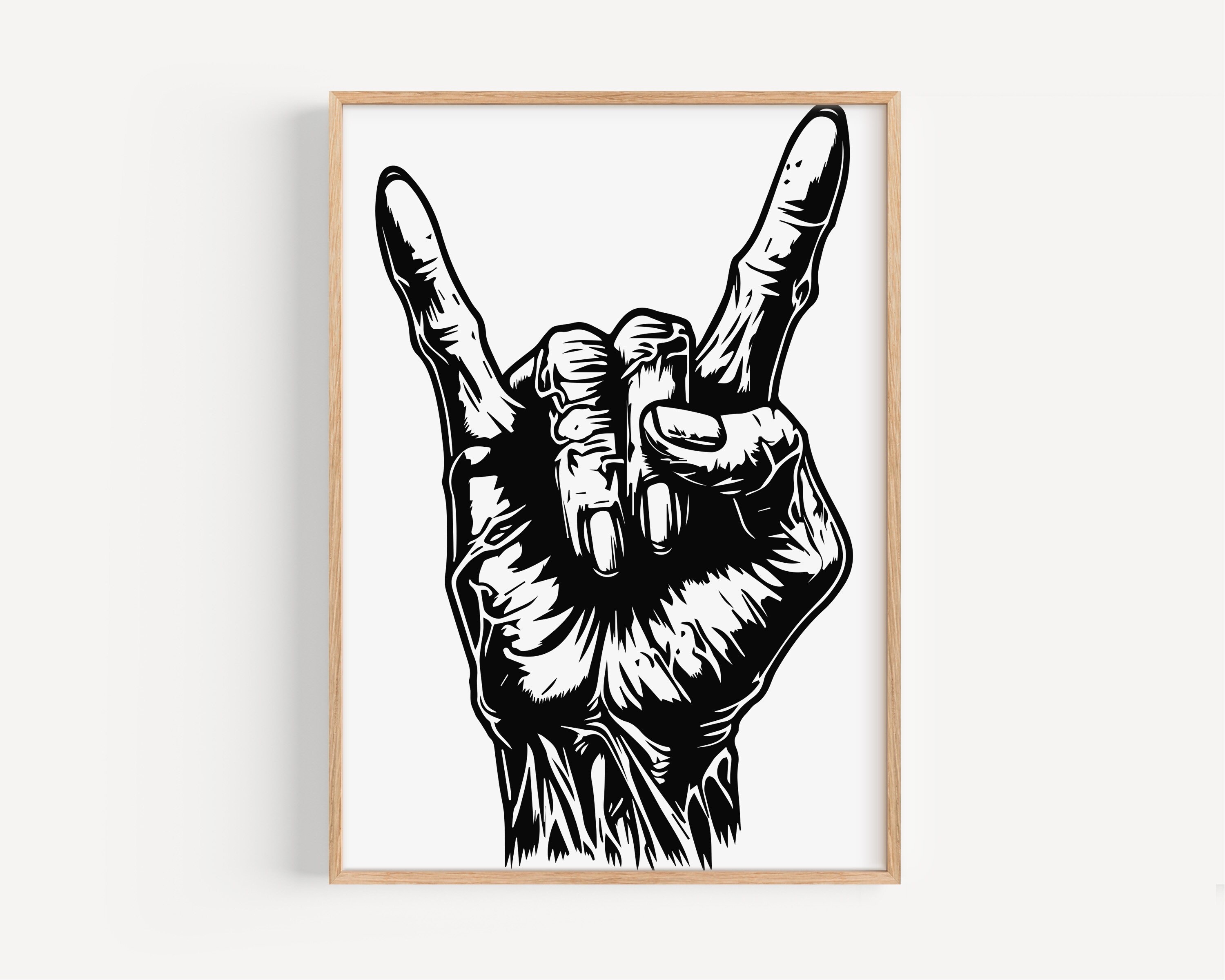 File Rock Zombie Hand Rock and Roll Sign Cut Files | Rock and Roll Vector ...