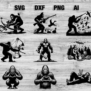 Mega Bigfoot Bundle 36 Files | Bigfoot Sasquatch Vector Silhouette ...
