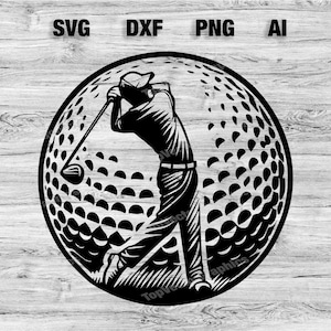 Golf svg, Golfer svg, Golfing Design svg, Golf logo, Golf ball svg, Golf vector, Golf Club, SVG, PNG, Dxf, Ai, Instant Download Laser Ready